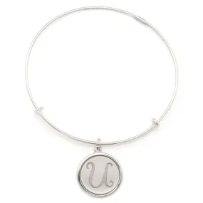 Precious Initial U Charm Bangle