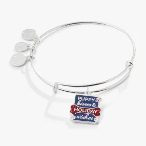 'Puppy Kisses   Holiday Wishes' Charm Bangle