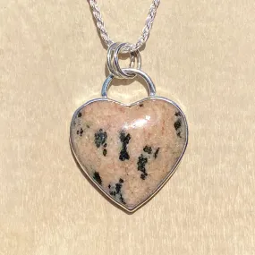 Quartzite Heart Pendant Necklace