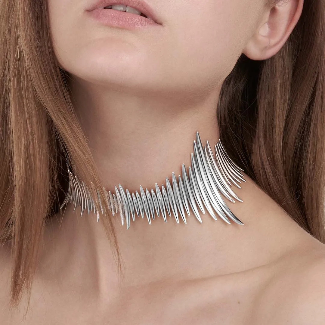 Quill Multi Choker - Silver