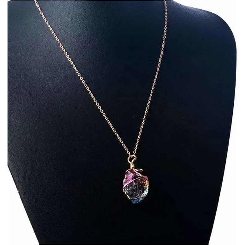 Rainbow Gemstone Necklace