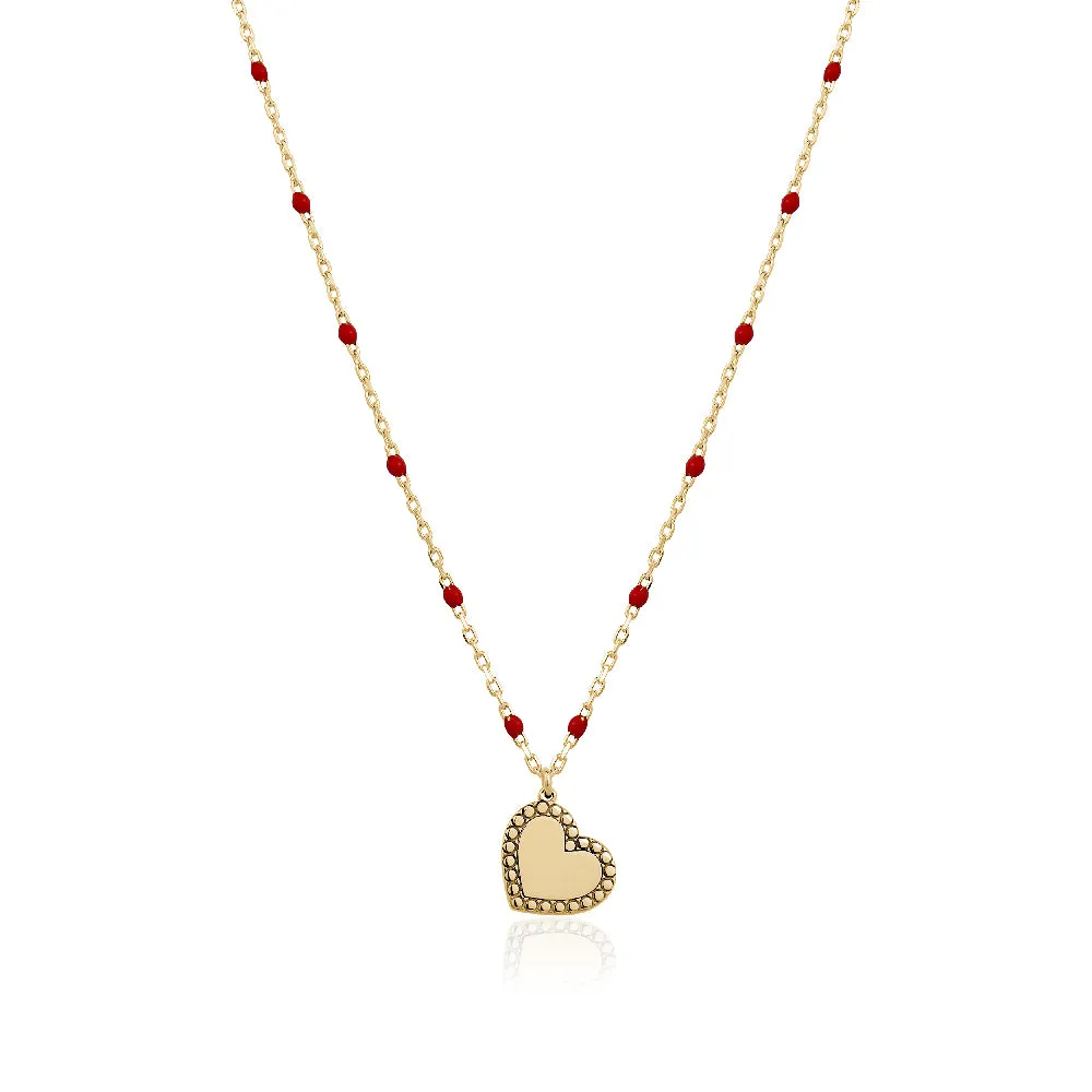 Rosary heart necklace