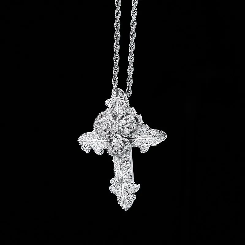 Rose Cross Vintage Pendant