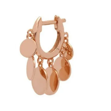 Rose Gold Drop Hoops