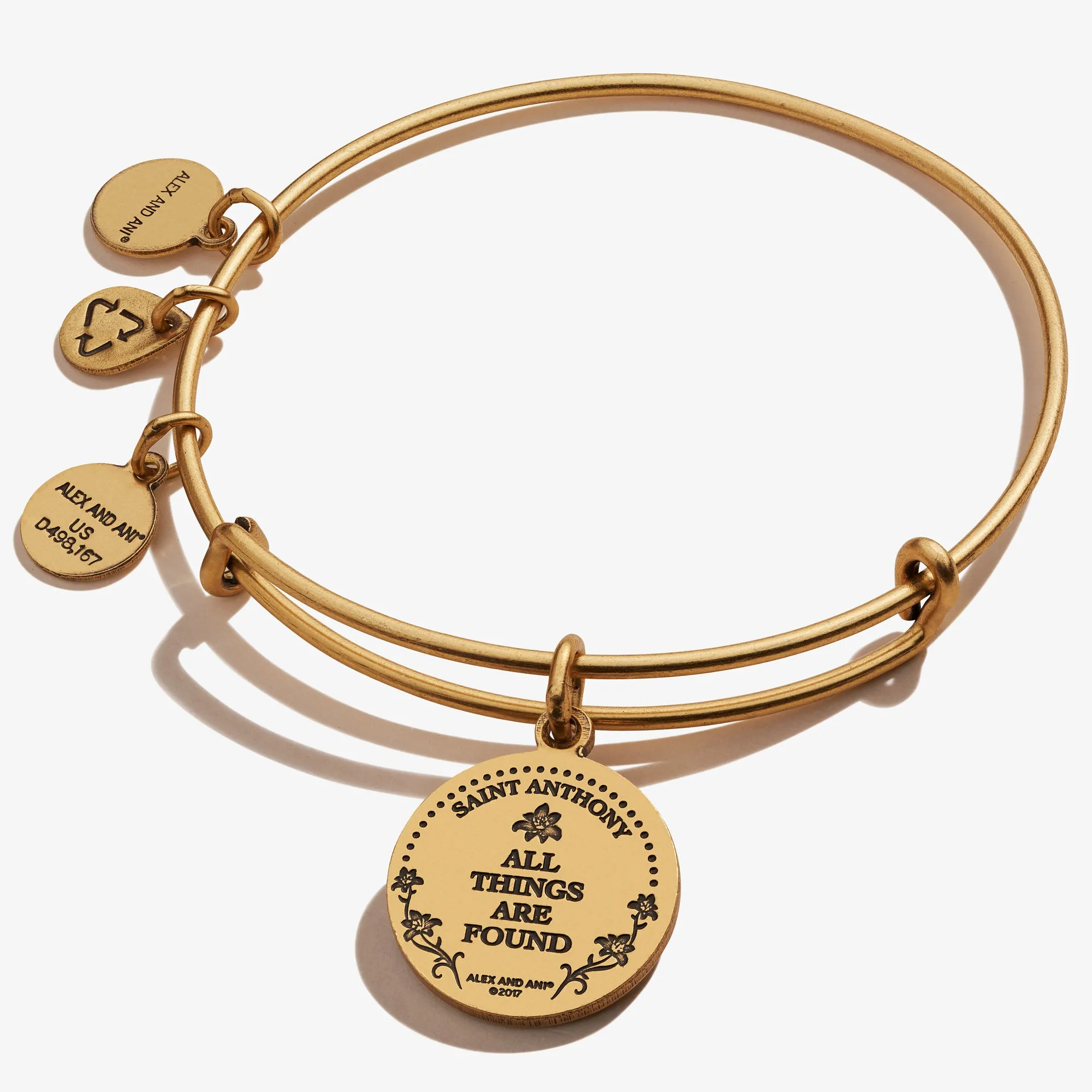 Saint Anthony of Padua Charm Bangle