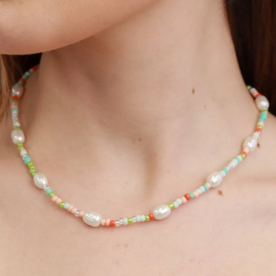 Siargao Choker | Faux Pearl and Bead Choker