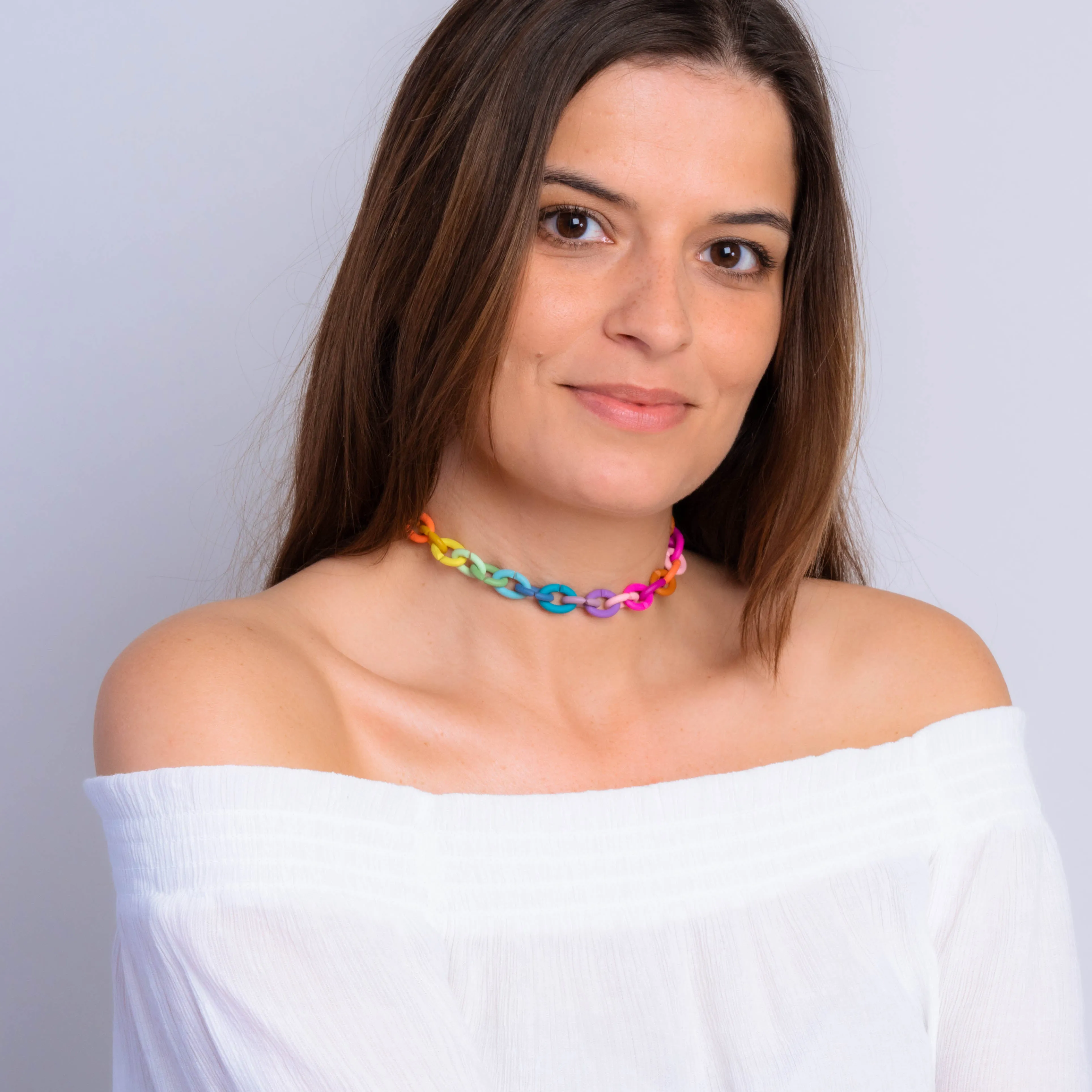 Smooth Rainbow Bronze Choker all