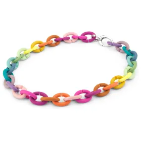 Smooth Rainbow Silver Choker