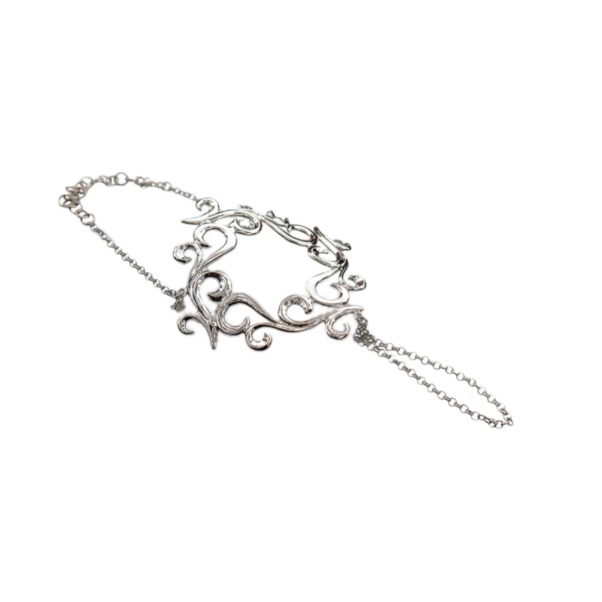 Sterling silver hand chain “Gia”