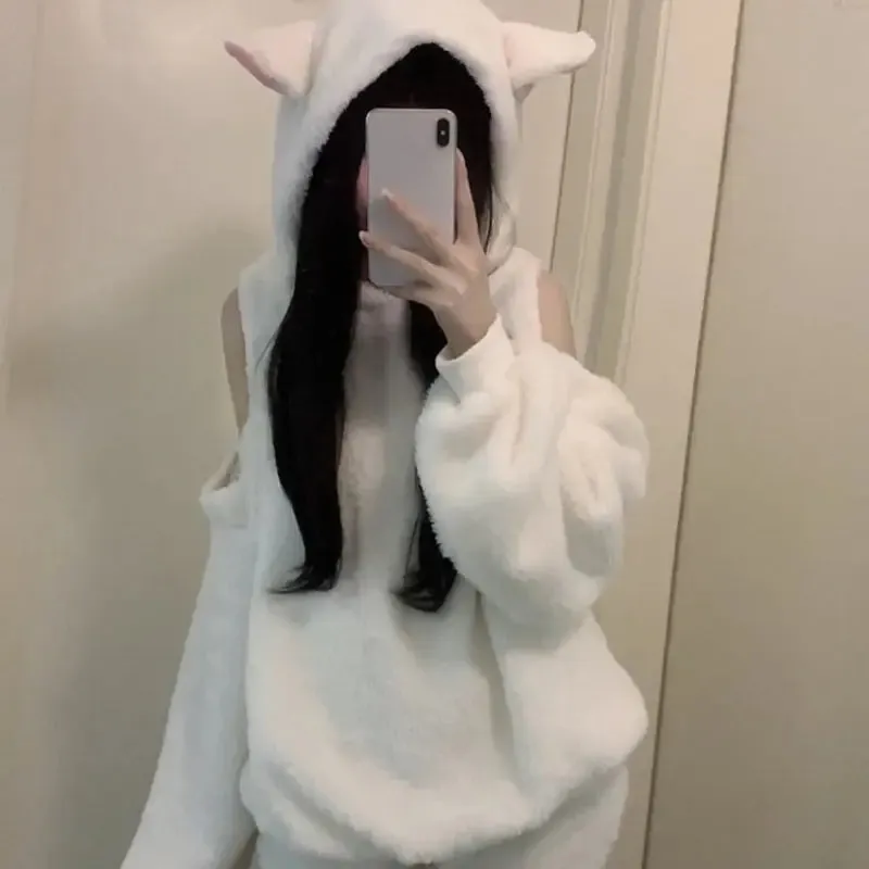 Sweet Cute Sheep Ear Hooded