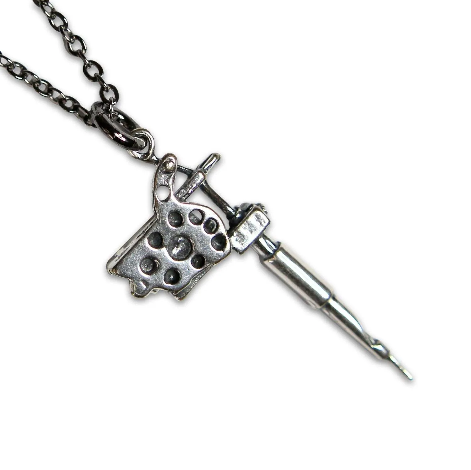 Tattoo Machine Pendant Necklace