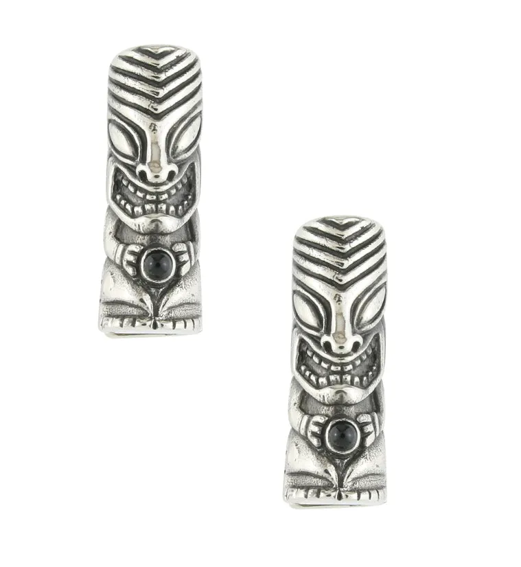 Tiki White Brass Ear Weights