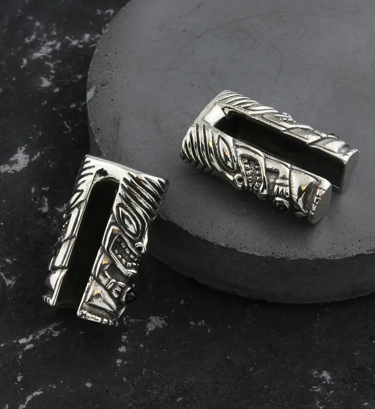 Tiki White Brass Ear Weights