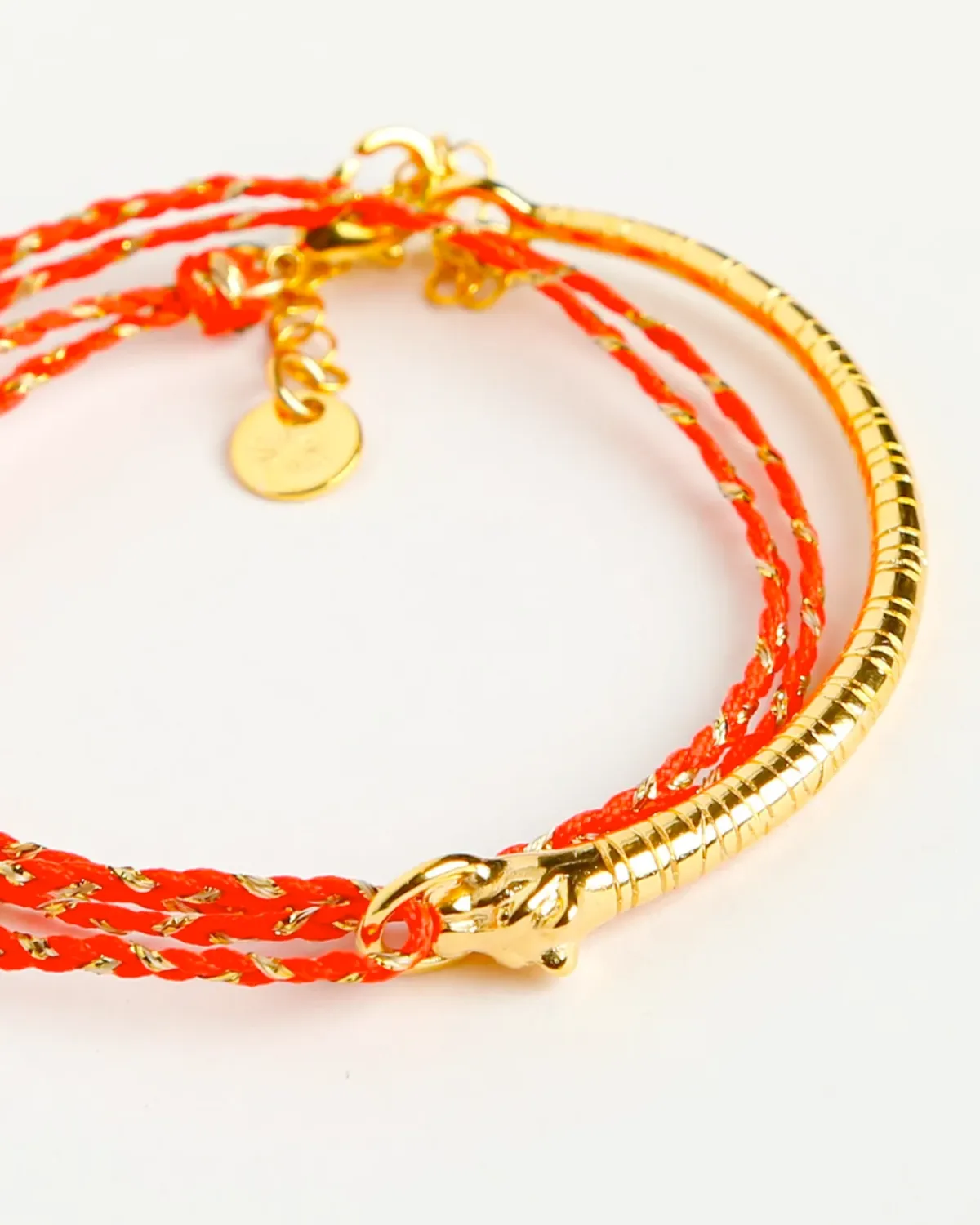 Tina Tiger Braided Yarn Bangle (Mandarine)