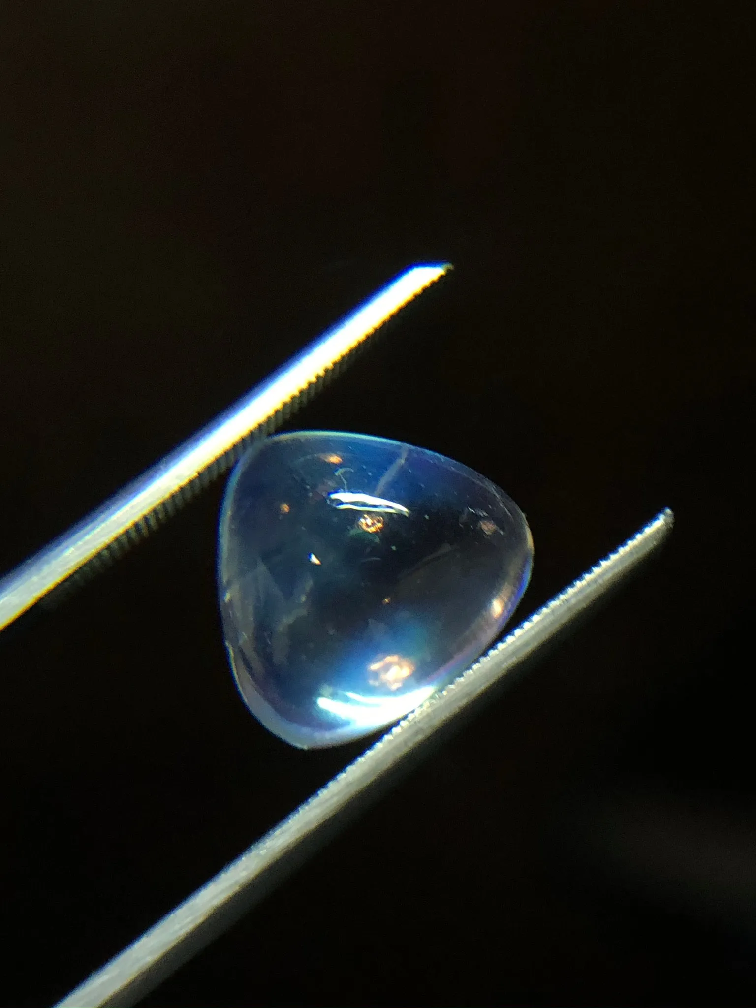 Trillion Rainbow Moonstone Cabochon