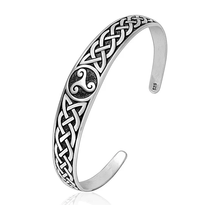 Triskelion Bangle - Sterling Silver