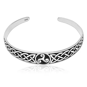 Triskelion Bangle - Sterling Silver