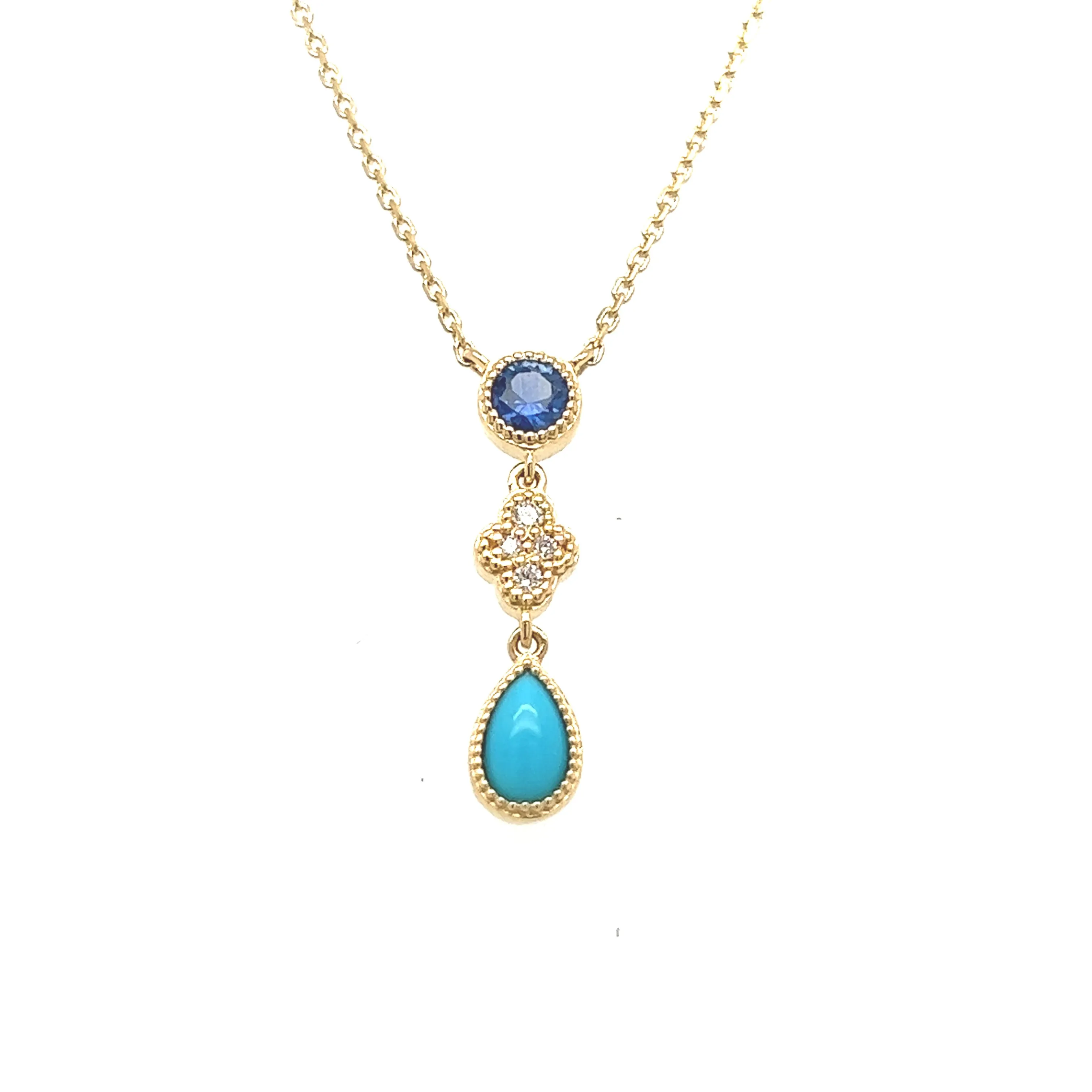 Turquoise & Sapphire Pendant