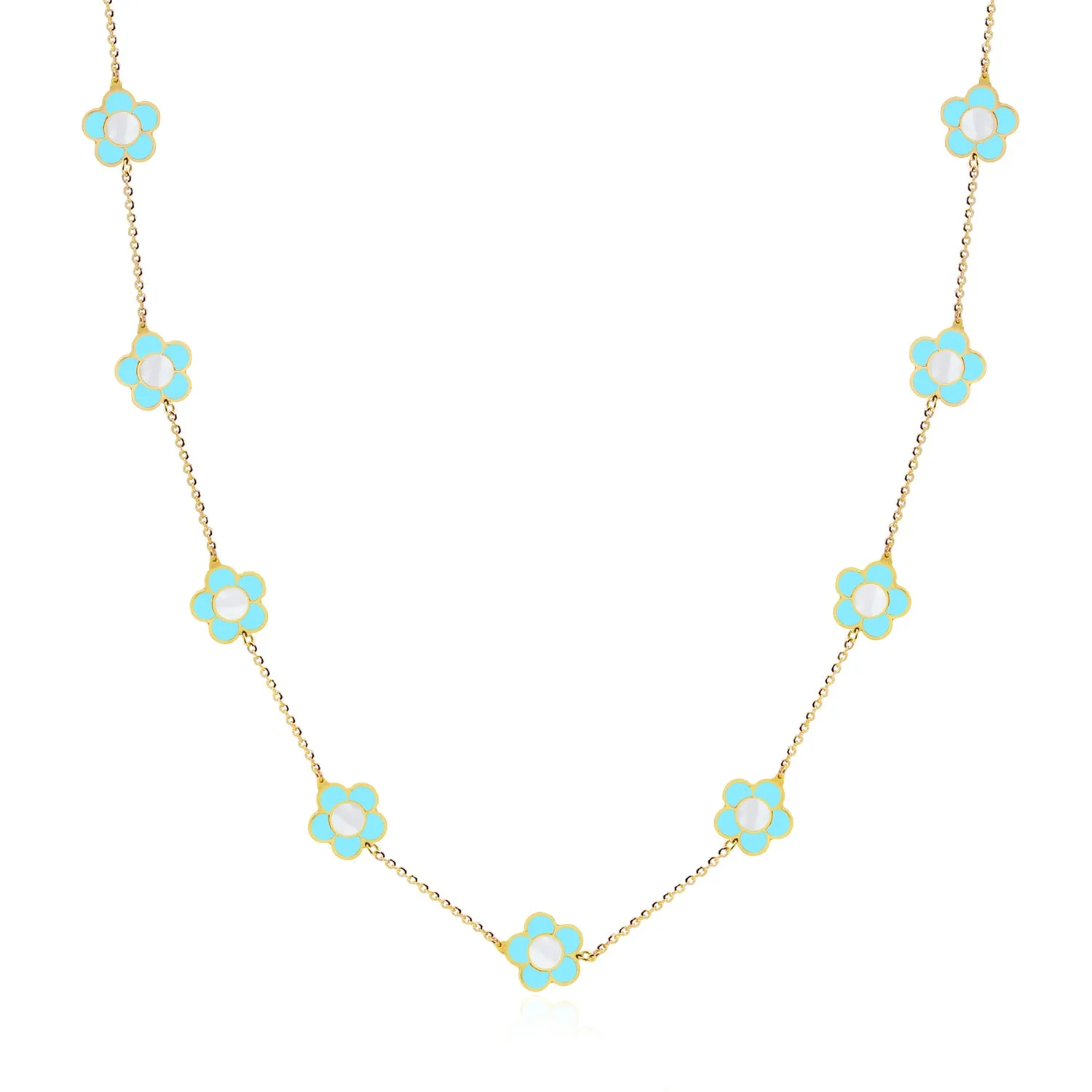 Turquoise Daisy Necklace