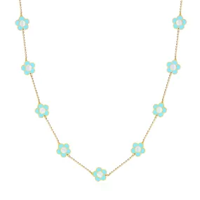 Turquoise Daisy Necklace