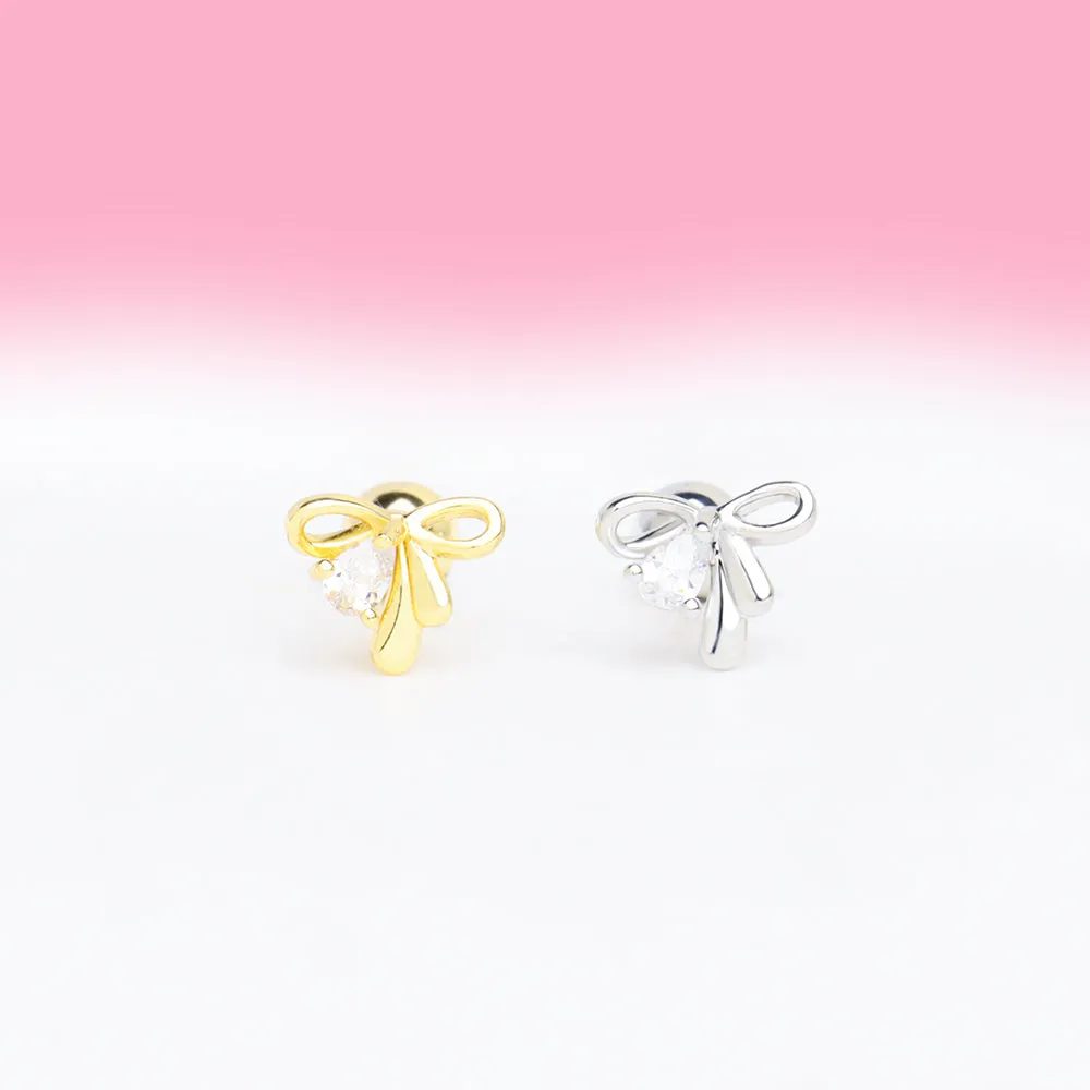 Water Drop Bow Stud