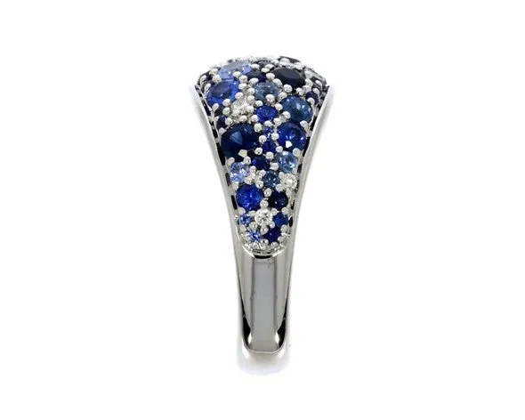 White Gold Sapphire & Diamond Ring