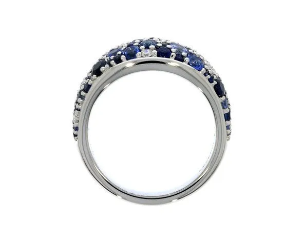 White Gold Sapphire & Diamond Ring