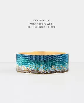 Wide Gold Bangle - Spirit of Place Ocean