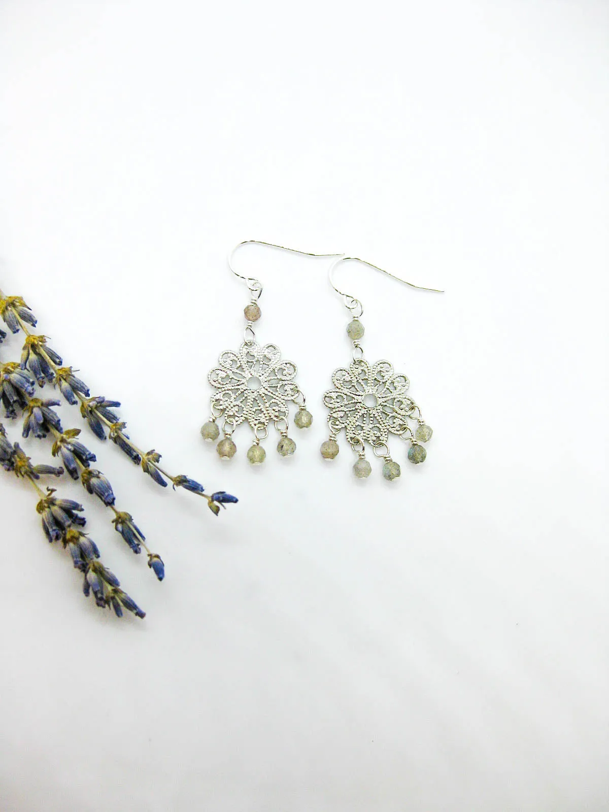 Willow: Labradorite Earrings - e650