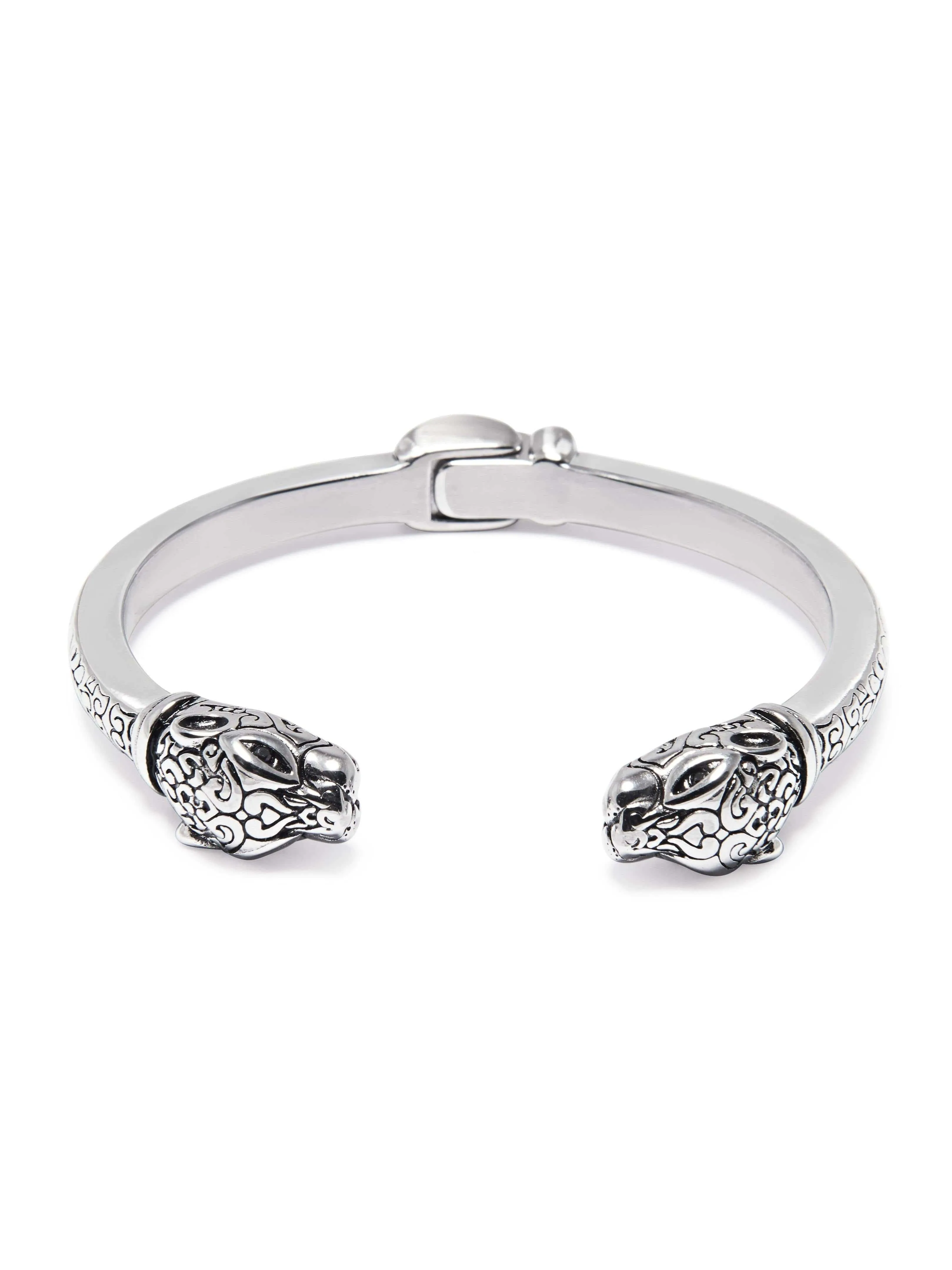 Women's Panther Bangle in Silver