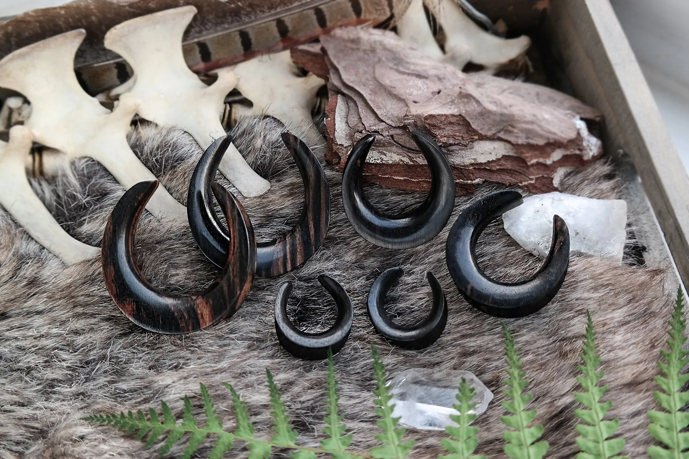 Wooden Saddle Ear Weights